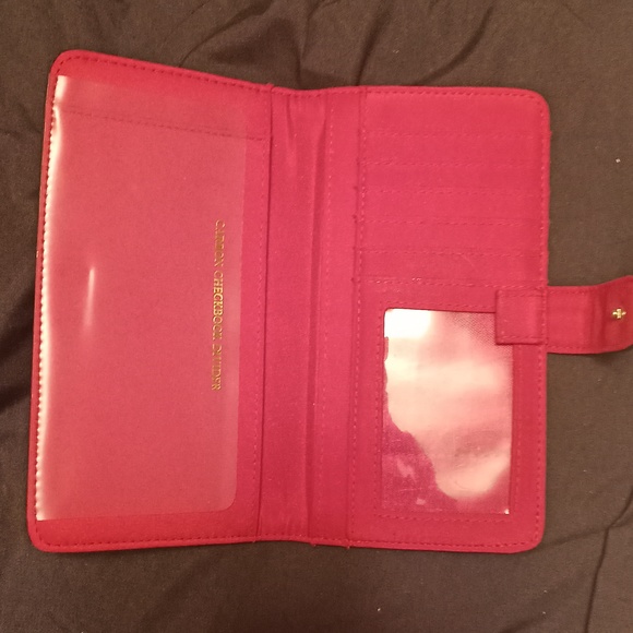 Black & red checkbook wallet - Picture 2 of 3